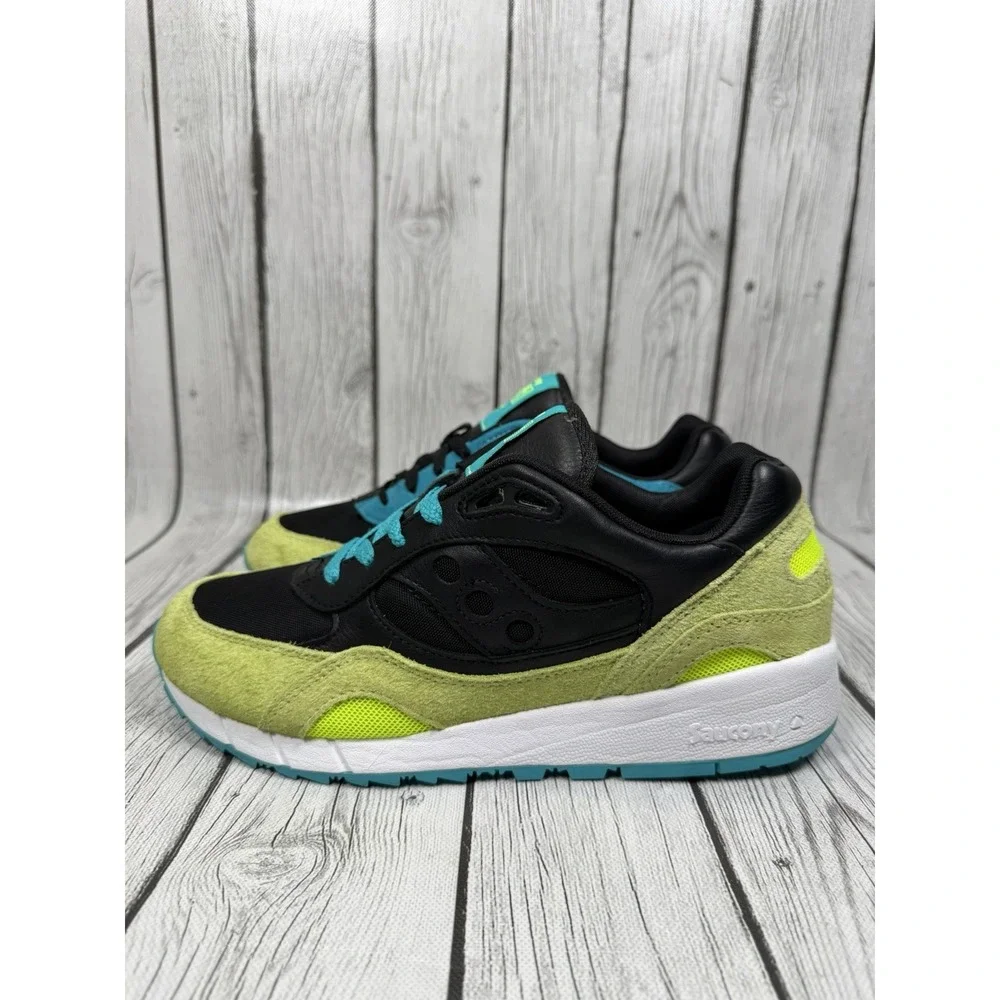 Saucony Shadow 6000 Split Black Lime Green Teal Men's Size 9.5 S70751-1